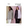 Vogue Patterns V2012 Misses’ Loose-Fitting Shirt With Concealed Button Front