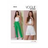 Vogue Patterns V2014 Misses’ High-Rise Pleated Loose-Fitting Shorts and Trousers