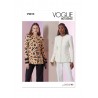 Vogue Patterns V2015 Misses’ Semi-Fitted Collarless Jackets With Shoulder Pads