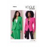 Vogue Patterns V2016 Misses’ Fitted Lined Jackets With Extended Shoulder Pads