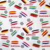 100% Cotton Fabric Little Johnny Euro 2024 Football Soccer Flags Teams