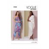 Vogue Patterns V2021 Misses’ Loose Fitting One Shoulder Dress and Trousers