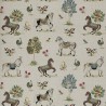 Cotton Rich Linen Look Fabric Digital Rajasthan Horses Indian Birds 140cm Wide
