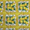 100% Cotton Fabric Little Johnny Artisan Lemon Gold Frame Zesty Floral Daisies
