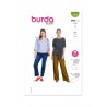 Burda Style Pattern 5843 Misses’ Pull On Boat Neckline Tops With Optional Sash
