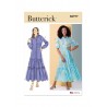 Butterick Sewing Pattern B6977 Misses’ Loose-Fitting Tiered Hem Dresses and Sash