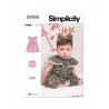Simplicity Sewing Pattern S9898 Babies’ Button-Front Dress, Panty and Headband
