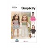 Simplicity Sewing Pattern S9904 18″ Doll Clothes By Carla Reiss Design