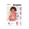 Simplicity Sewing Pattern S9909 9″ Plush Animals By Carla Reiss Design