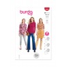 Burda Style Sewing Pattern 5876 Misses’ Tops With Length And Sleeve Variations
