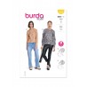 Burda Style Sewing Pattern 5878 Misses’ Slip-On Blouse Tops With Back Slit Easy