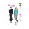 Burda Style Sewing Pattern 5886 Misses’ Pull-On Tops With Front Asymmetric Drape