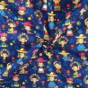 100% Cotton Fabric Festive Folk Dress Cartoon Girls & Flowers 140cm
