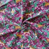 100% Cotton Fabric Jungle Animals Tropcial Floral Leaves Leopard Tigers