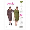 Burda Style Sewing Pattern 5966 Misses’ Square-Neck Dress With Panelled Seams