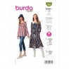 Burda Style Sewing Pattern 5980 Misses’ Blouse Top and Dress With Swingy Skirt