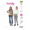 Burda Style Sewing Pattern 5981 Misses’ Blouse With Elasticated Cuffs Average