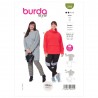 Burda Style Sewing Pattern 5988 Misses’ Sweatshirts in Two Lengths Easy Rating