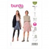 Burda Style Sewing Pattern 5991 Misses’ Front Fastening Skirt In Two Lengths