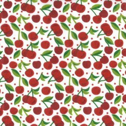 Polycotton Fabric Cherry...