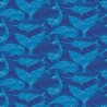 100% Cotton Printed Fabric Whale Hello There Tonal Narwhals Sea Fins 112cm Wide