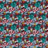 100% Cotton Fabric Marvel Power Heroes Comic Pop Captain America Hulk 110cm Wide