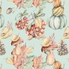 100% Cotton Fabric Make + Believe Falling Leaves Autumn Foliage by Mari Caliart
