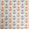 100% Cotton Fabric Sailors Anchors Nautical Ocean Sea Sailing Seaside 110cm Wide