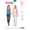 Burda Style Sewing Pattern 6201 Misses’ Pull-On Tops With Hem Variations Easy