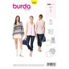 Burda Style Sewing Pattern 6234 Misses’ V-Neck Tops With Variations Easy To Sew