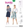 Burda Style Sewing Pattern 6235 Misses’ Panelled and Flared Skirt In Two Lengths