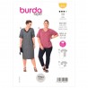 Burda Style Sewing Pattern 6018 Misses’ Distinctive V-Neck Raglan Dress and Top