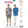 Burda Style Sewing Pattern 6349 Men’s Classic Hawaiian or Stand Collar Shirt
