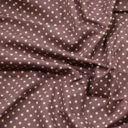 Plum 3mm Spots Polka Dots Various Colours 100% Cotton Poplin Fabric