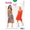 Burda Style Sewing Pattern 6663 Misses' Lightweight V-Neck Flared Dresses Easy