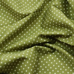 Moss 3mm Spots Polka Dots Various Colours 100% Cotton Poplin Fabric