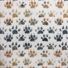 100% Cotton Digital Fabric Doggy Paws Dog Paw Prints Puppy 140cm Wide