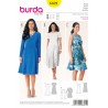 Burda Style Sewing Pattern 6821 Womens' Feminine Flowing Swingy Summer Dresses