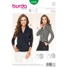 Burda Style Sewing Pattern 6838 Womens' Flattering Wrapped Effect Blouse Tops