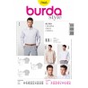 Burda Style Sewing Pattern 7045 Men’s Hip Shirts With Collar Style Variations