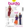 Burda Style Sewing Pattern 6988 Women's Jersey Dresses With Flat Bateau Neck