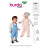 Burda Style Sewing Pattern 9295 Babies’ Bibbed Trousers or Overalls with Straps