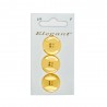 Sirdar Elegant Decorative Textured Yellow Round Plastic Button 19mm 3 Pack 377