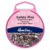 Hemline Safety Pins H410.0.100 Nickel Plated 27mm Steel Hardened and Tempered