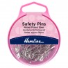 Hemline Safety Pins H410.1 Nickel Plated 34mm Steel Hardened and Tempered