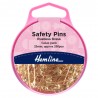 Hemline Safety Pins H419.00.200 Brass 23mm Hardened and Tempered