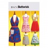 Butterick Sewing Pattern B5474 Aprons In Five Style Variations Home Wear Kitchen