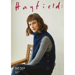 Hayfield 10334 roll neck vest sweater