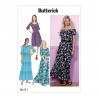 Butterick Sewing Pattern B6451 Misses’ Loose Gathered Blouson Pullover Dresses