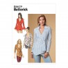 Butterick Sewing Pattern B6629 Misses’ Fitted Top with Front Button Closure